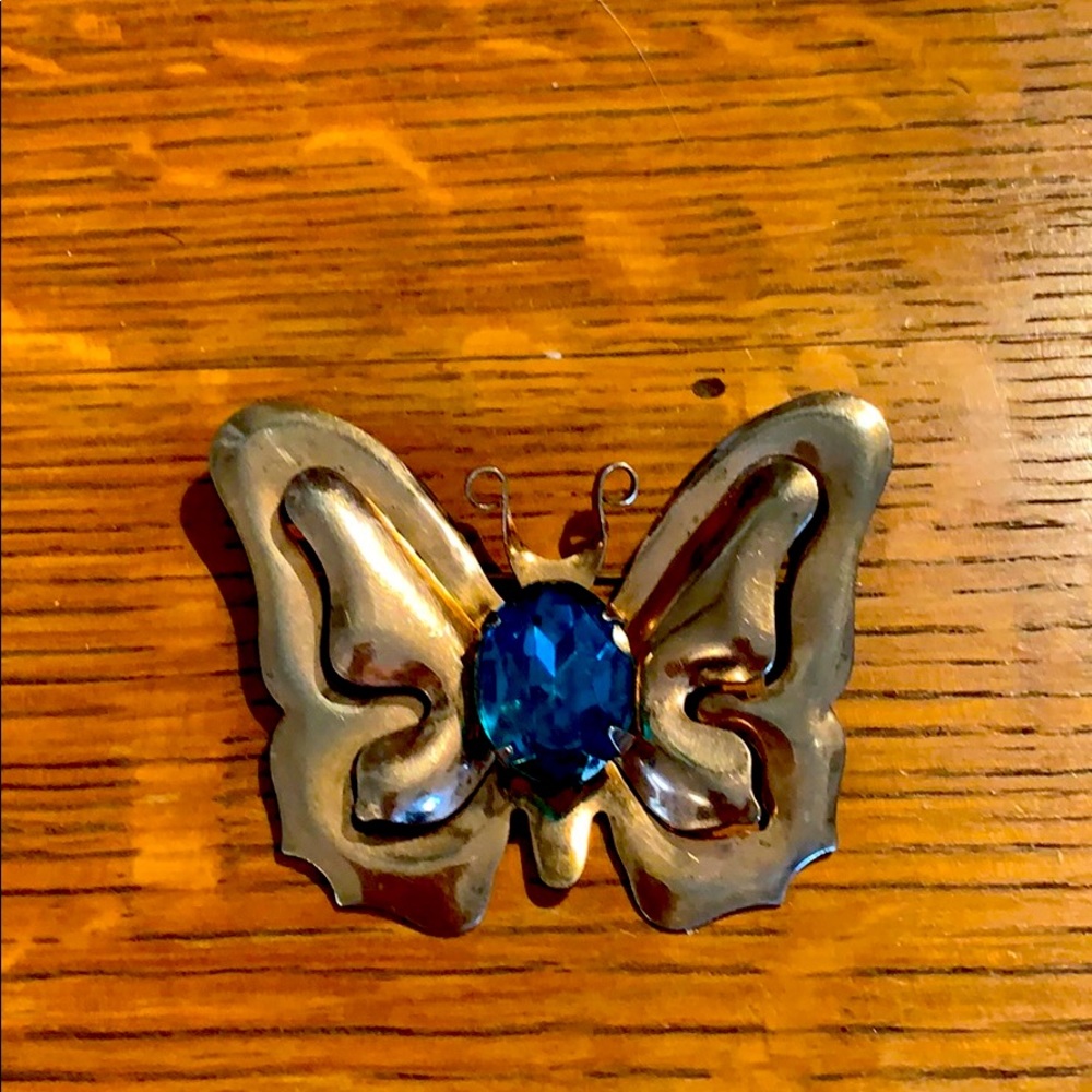 Vintage sterling silver butterfly pin